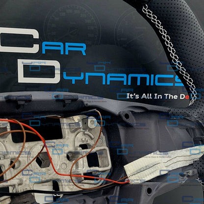 Ford Transit Custom Steering Wheel MK9 Carbon Fibre Leather Core  | Frozen White Edition |