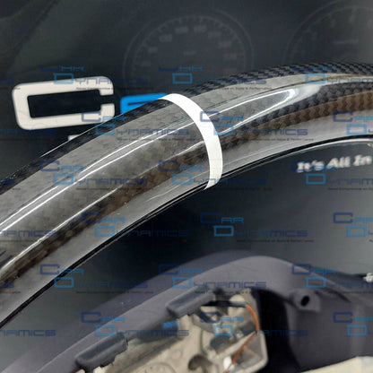 Ford Transit Custom Steering Wheel MK9 Carbon Fibre Leather Core  | Frozen White Edition |