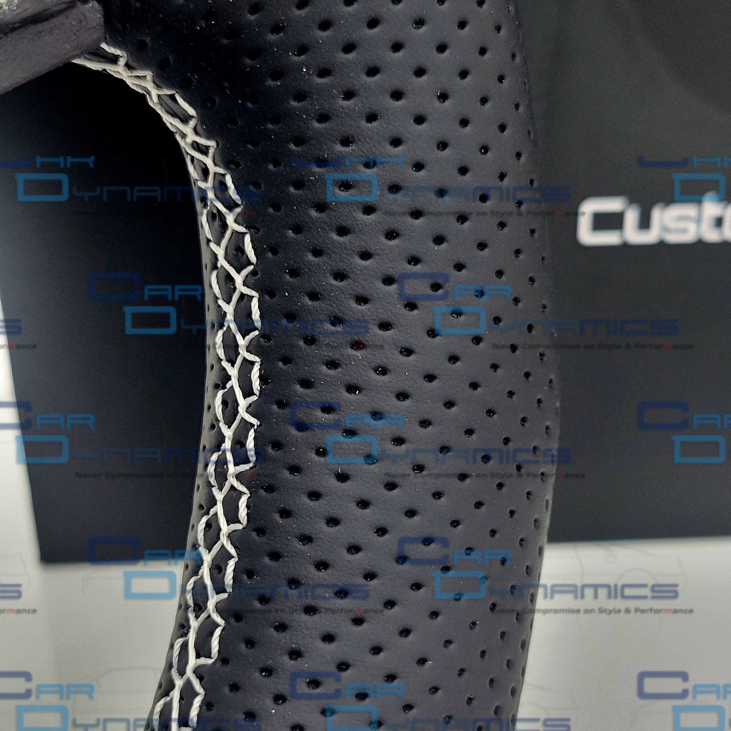 Ford Transit Custom Steering Wheel MK9 Carbon Fibre Leather Core  | Frozen White Edition |