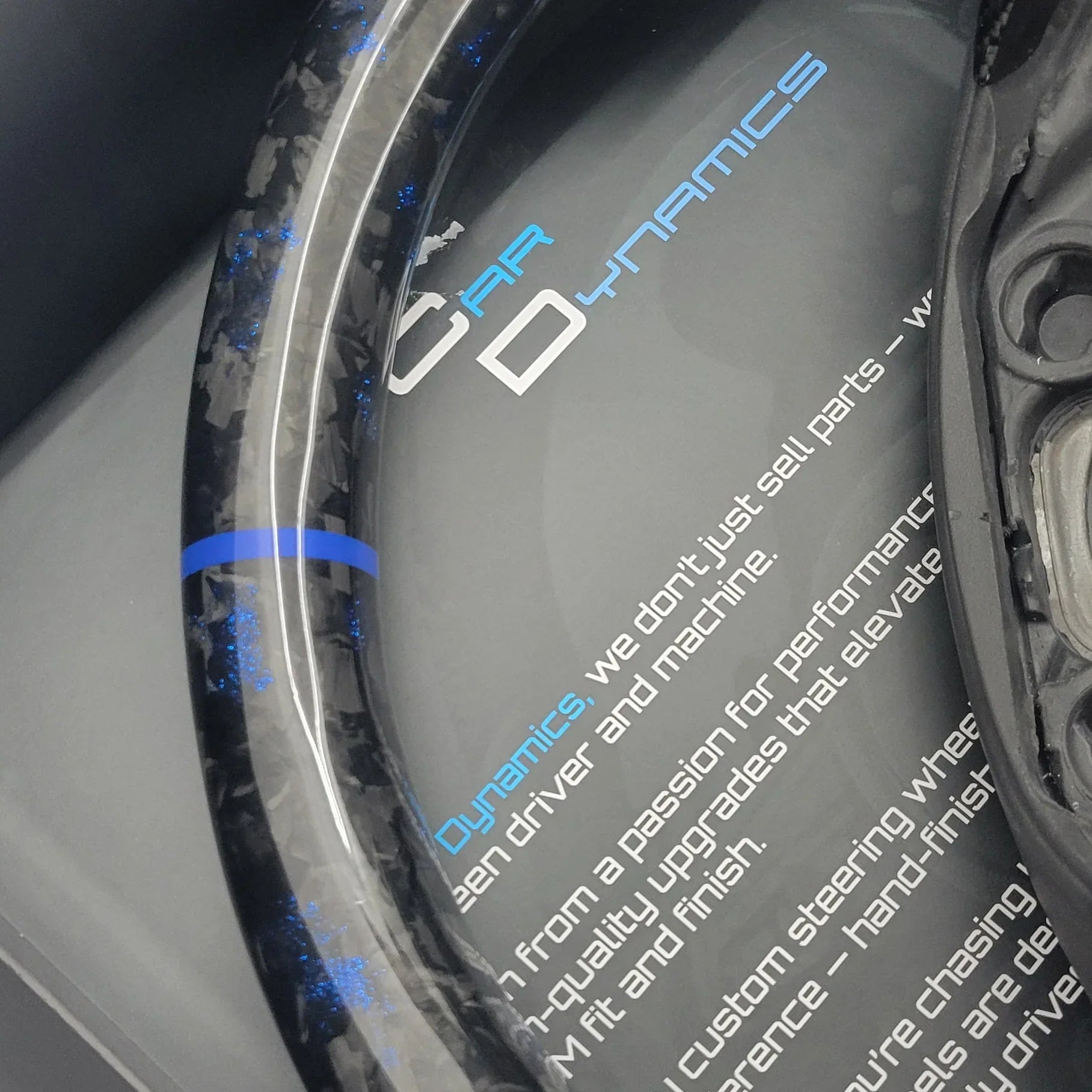 Ford_Fiesta_Custom_Forged_Carbon_Fibre_Steering_Wheel_Performance_Blue_Edition_MK7_MK7.5_2009-2017_Car_Dynamics_3 - Car Dynamics 