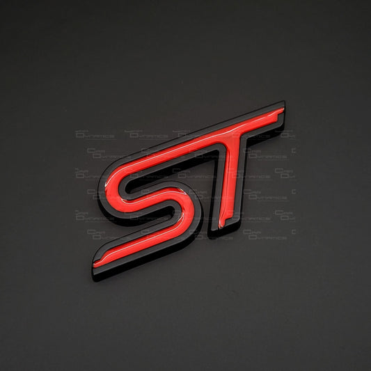 ST Rear Metal Boot Badge | Japan Black & Race Red Edition For Ford Models