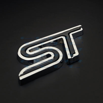 ST Rear Metal Boot Badge | Chrome & Japan Black Edition For Ford Models