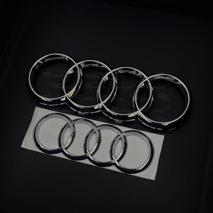 Front Grille & Rear Badge Chrome | Replacement For Various Audi Models