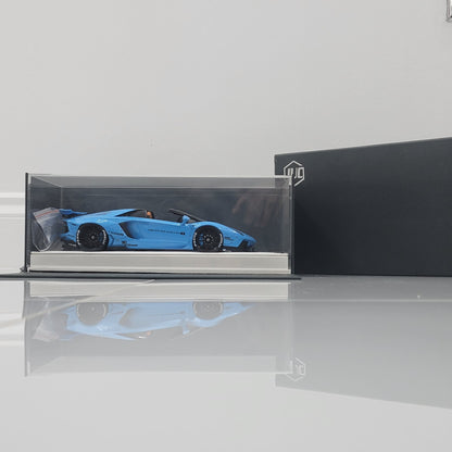 JUC 1:18 Lamborghini Aventador Roadster LB Performance Baby Blue | Limited Edition 20pcs | 04 of 20 | With Roof Included