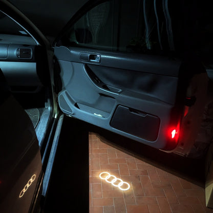 Premium HD Longer Lasting Glass Lens Puddle Lights 4 Rings | For Audi Models | LUMINEX MK3