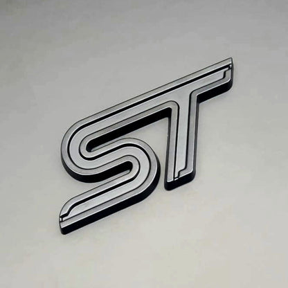 ST Rear Metal Boot Badge | Blacked Out Edition For Ford Models