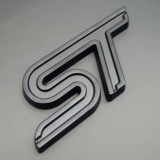 ST Rear Metal Boot Badge | Blacked Out Edition For Ford Models