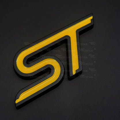 ST Rear Metal Boot Badge | Luxe Yellow Edition For Ford Models