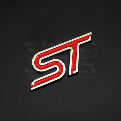 ST Rear Metal Boot Badge | Race Red Edition For Ford Models