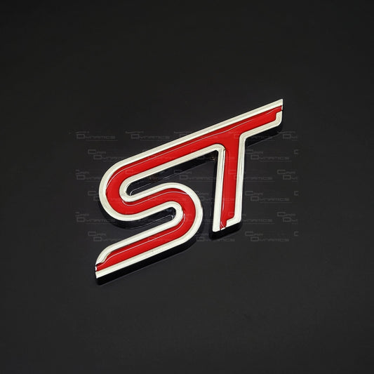 ST Rear Metal Boot Badge | Race Red Edition For Ford Models