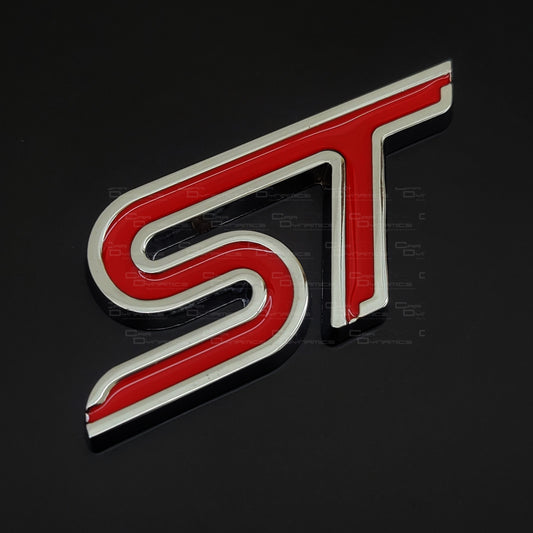 ST Rear Metal Boot Badge | Race Red Edition For Ford Models