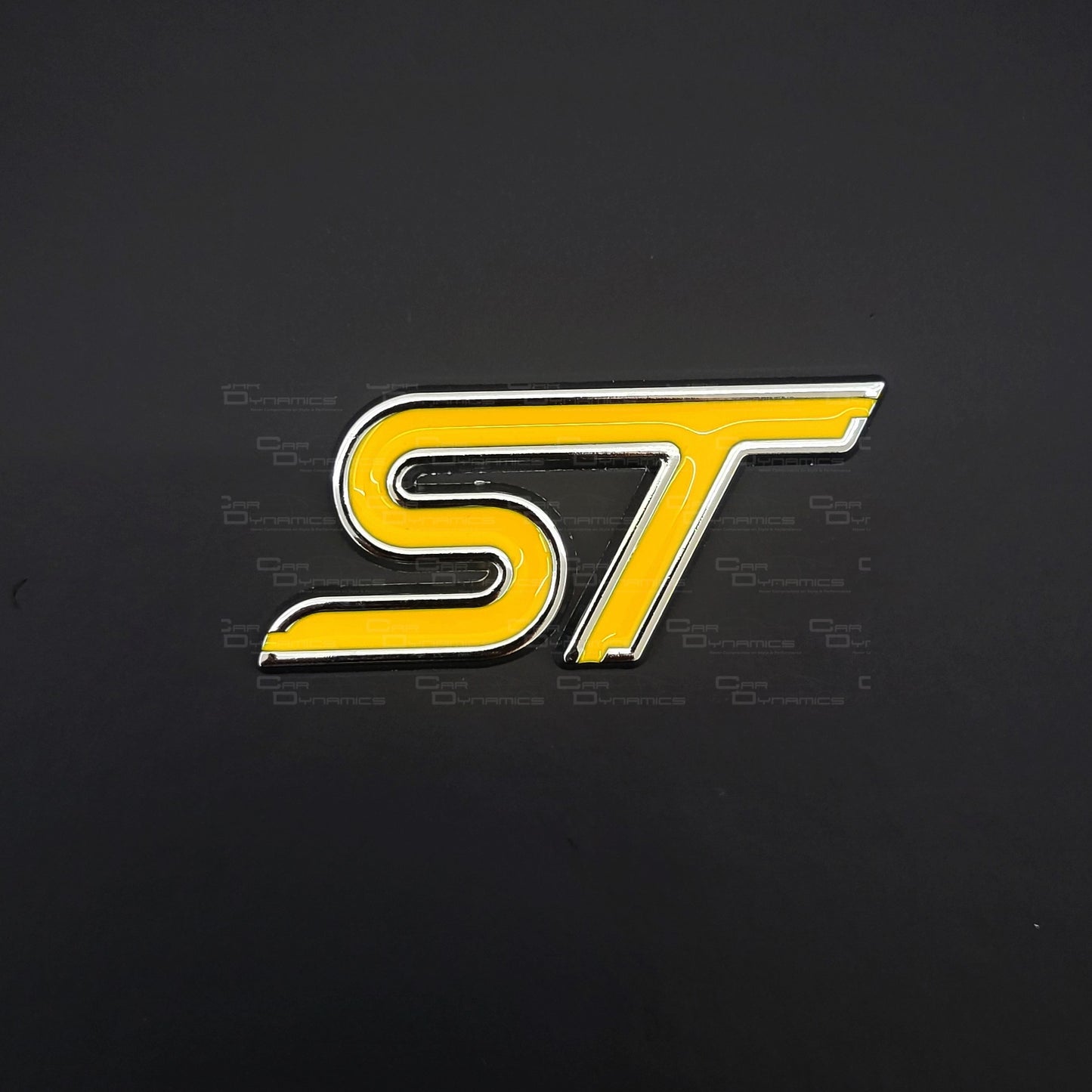 ST Rear Metal Boot Badge | Triple Yellow Edition For Ford Models