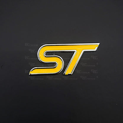 ST Rear Metal Boot Badge | Triple Yellow Edition For Ford Models