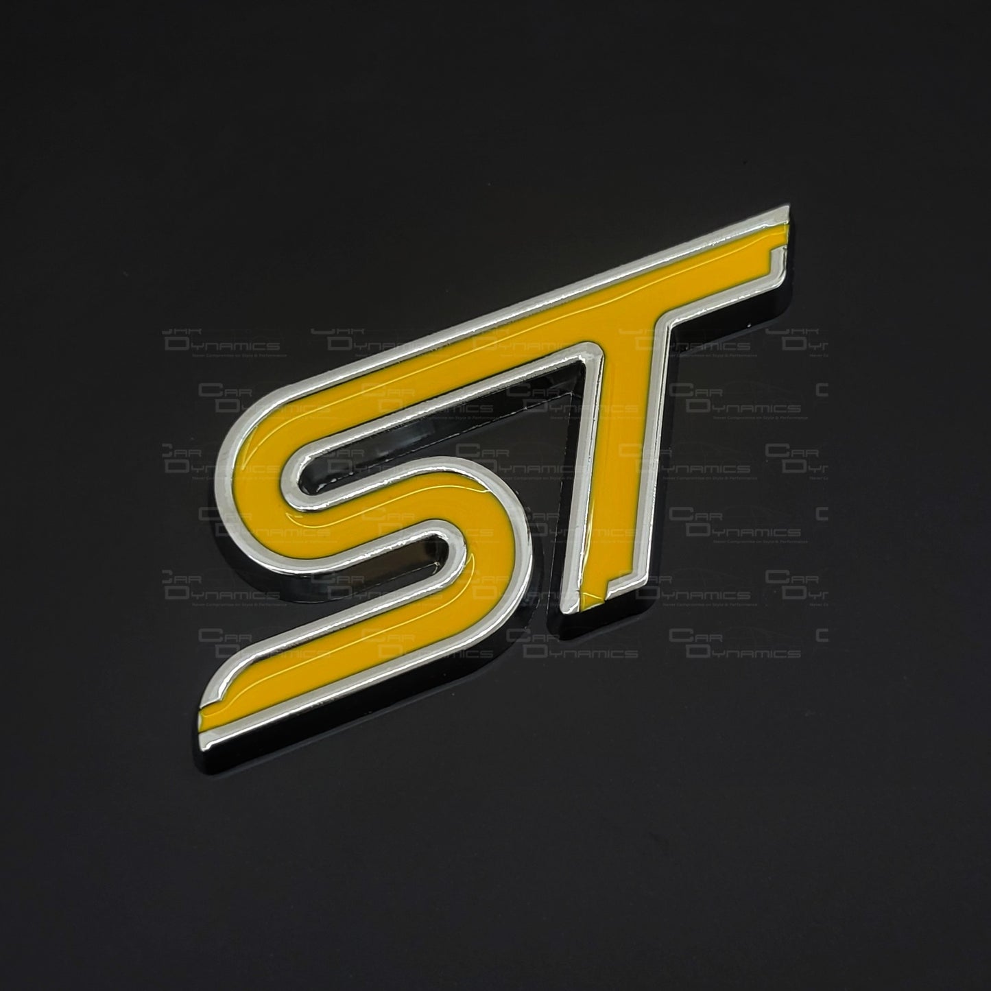 ST Rear Metal Boot Badge | Triple Yellow Edition For Ford Models