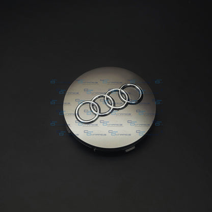Set Of 4 Matte Grey Wheel Centre Caps | For Audi Models