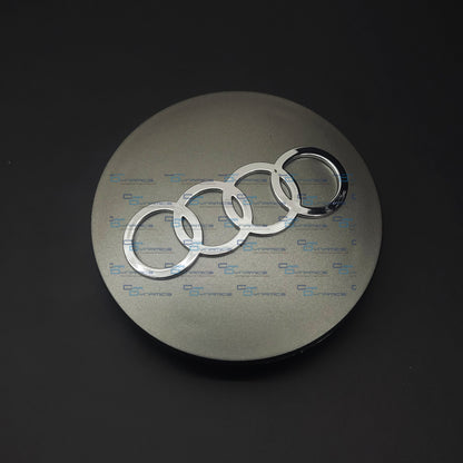 Set Of 4 Matte Grey Wheel Centre Caps | For Audi Models