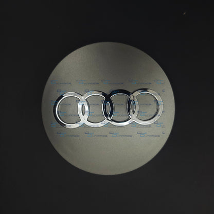 Set Of 4 Matte Grey Wheel Centre Caps | For Audi Models
