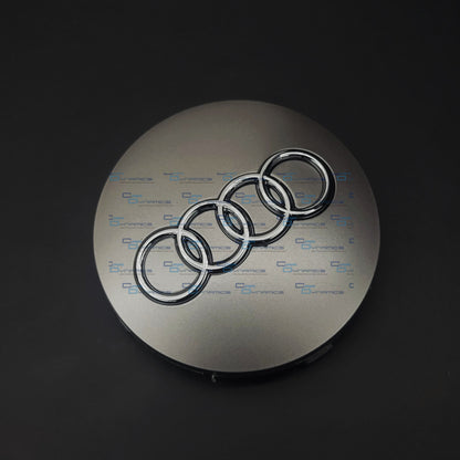 Set Of 4 Matte Grey Wheel Centre Caps | For Audi Models
