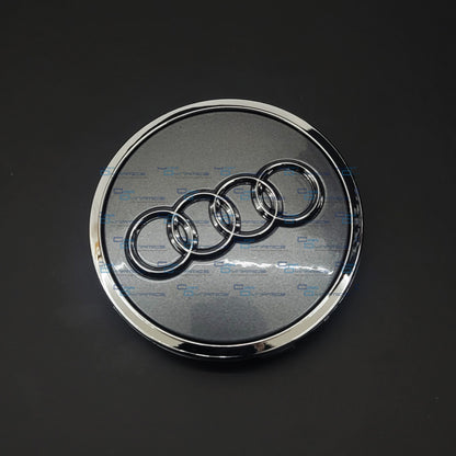 Set Of 4 Grey & Chrome Centre Caps | For Audi Models