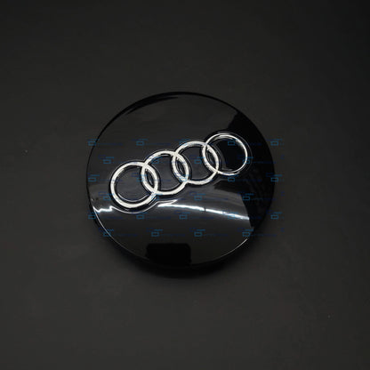 Set Of 4 Gloss Black Wheel Centre Caps | For Audi Models