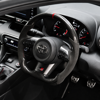 Toyota GR Yaris Bespoke Carbon Fibre Flat Bottom Steering Wheel