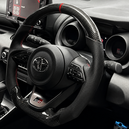 Toyota GR Yaris Sport Bespoke Carbon & Leather Steering Wheel | MK4 (XP210)