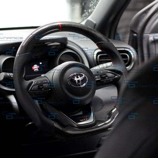 Toyota GR Yaris Sport Custom Carbon Fibre Flat Bottom Steering Wheel
