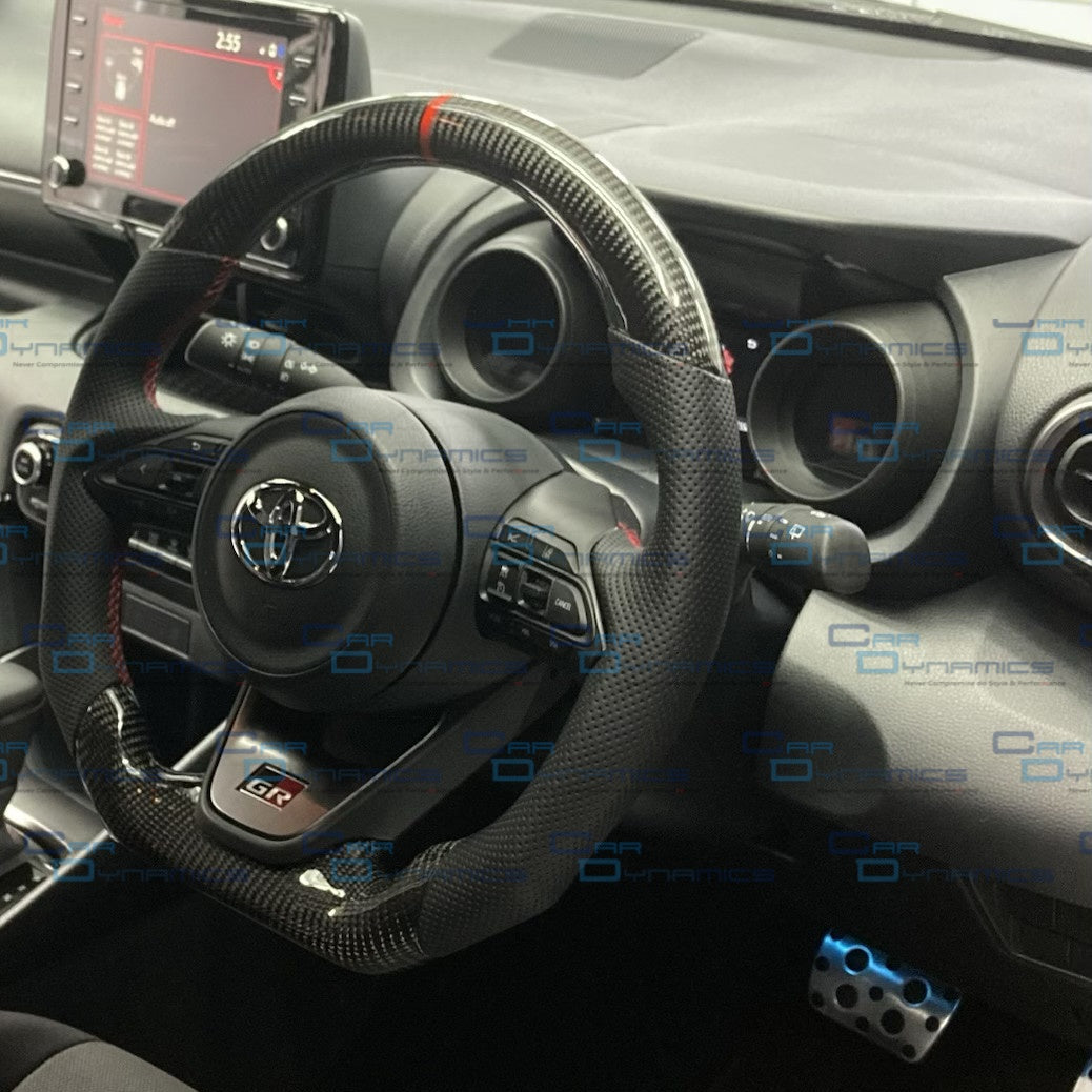 Toyota GR Yaris Sport Custom Carbon Fibre Flat Bottom Steering Wheel