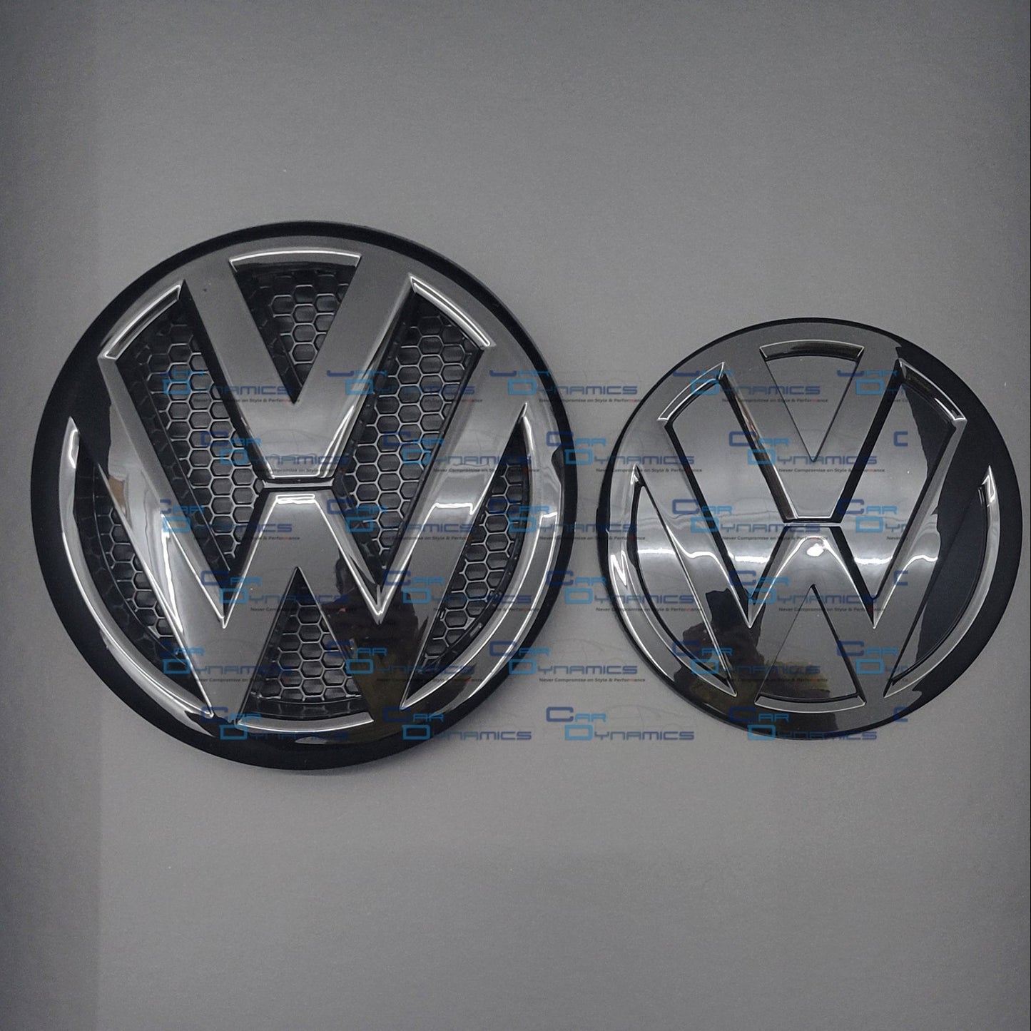 VW Transporter T5 Blacked Out Front & Rear Emblem | Gloss Black Badge 7E0853601CD