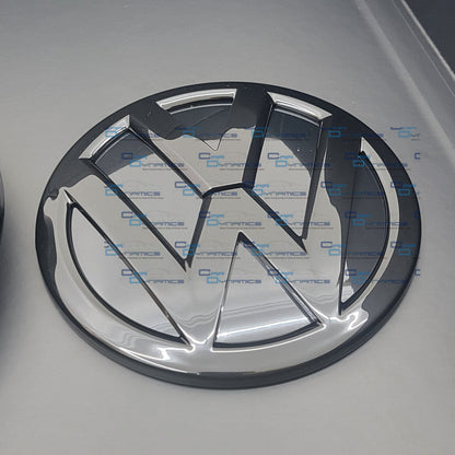 VW Transporter T5 Blacked Out Front & Rear Emblem | Gloss Black Badge 7E0853601CD