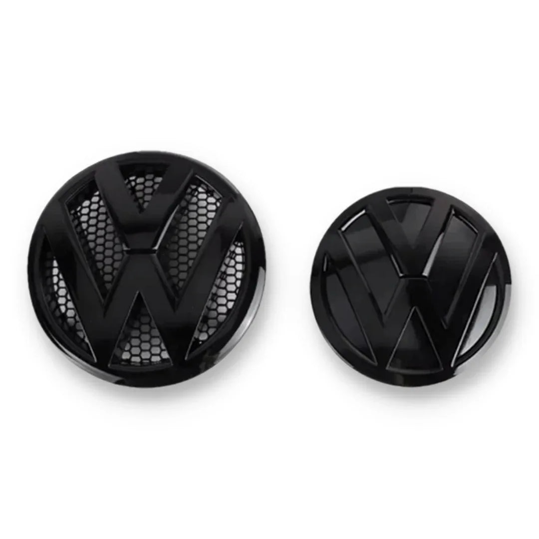 VWTransporterT6BlackedOutFrontEmblemGlossBlackBadge - Car Dynamics 