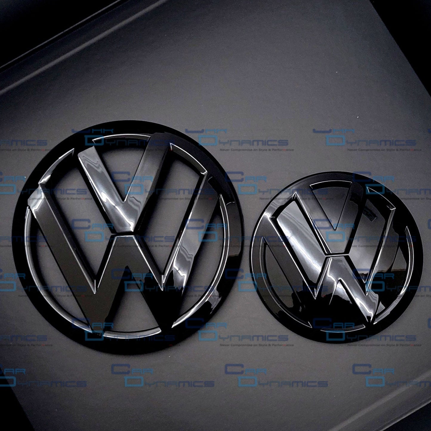 VW Transporter T6 Blacked Out Front & Rear Emblem | Gloss Black Badge