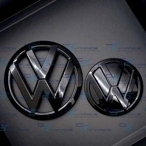 VW Transporter T6 Blacked Out Front & Rear Emblem | Gloss Black Badge