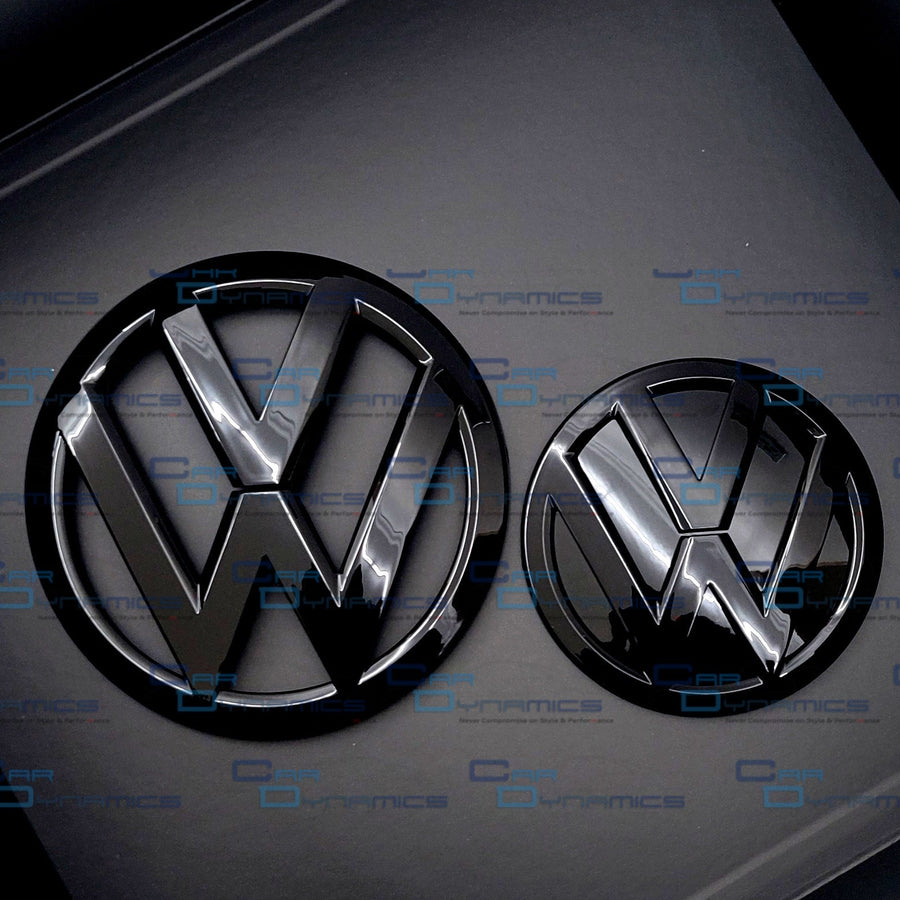 VW Transporter T6 Blacked Out Front & Rear Emblem | Gloss Black Badge
