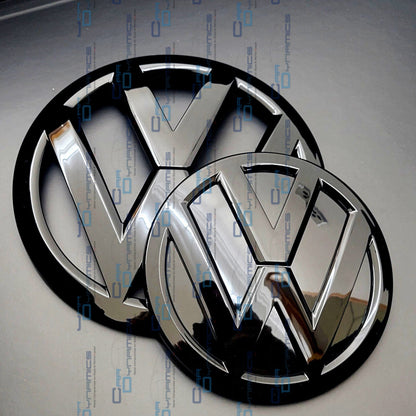 VW Transporter T6 Blacked Out Front & Rear Emblem | Gloss Black Badge