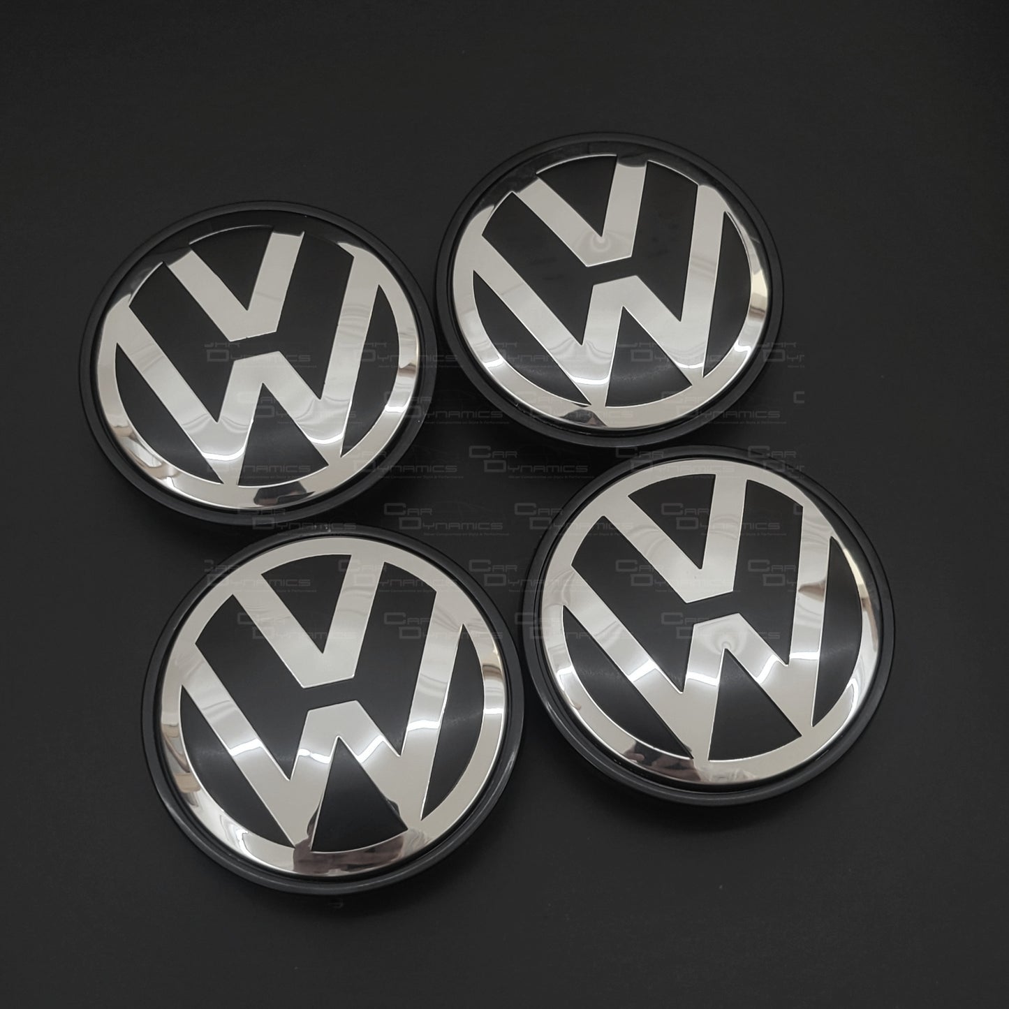 63mm Wheel Centre Caps Compatible with Selected VW / Volkswagen Wheels