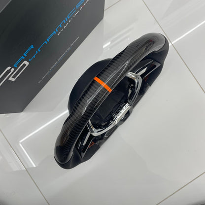 Volkswagen Custom Carbon Fibre Flat Bottom Steering Wheel Transporter T6 | RAC Orange Edition