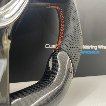 Volkswagen Custom Carbon Fibre Flat Bottom Steering Wheel Transporter T6 | RAC Orange Edition