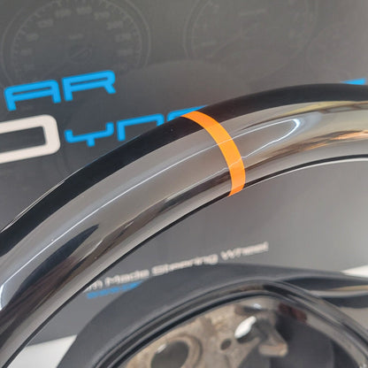 Volkswagen T6 Piano Black & Leather Steering Wheel | RAC Orange Edition