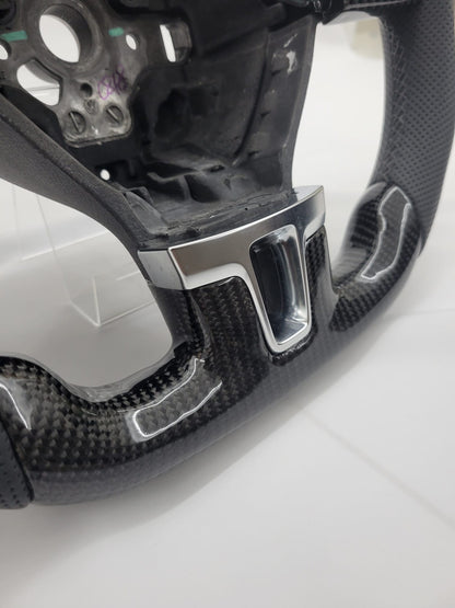 Volkswagen T5.1 Carbon & Leather Steering Wheel | Titanium Grey