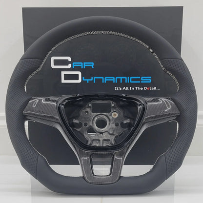 VolkswagenT6CustomCarbonFibre_LeatherFlatBottomSteeringWheelPorscheEditionT6TransporterNonMultifunctionalVersion_2 - Car Dynamics 