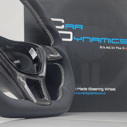 VolkswagenT6CustomCarbonFibre_LeatherFlatBottomSteeringWheelPorscheEditionT6TransporterNonMultifunctionalVersion_3 - Car Dynamics 