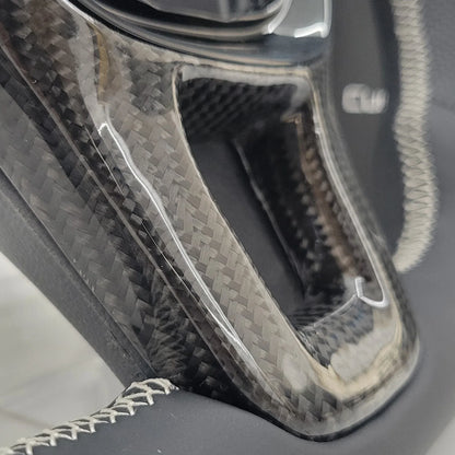 VolkswagenT6CustomCarbonFibre_LeatherFlatBottomSteeringWheelPorscheEditionT6TransporterNonMultifunctionalVersion_4 - Car Dynamics 