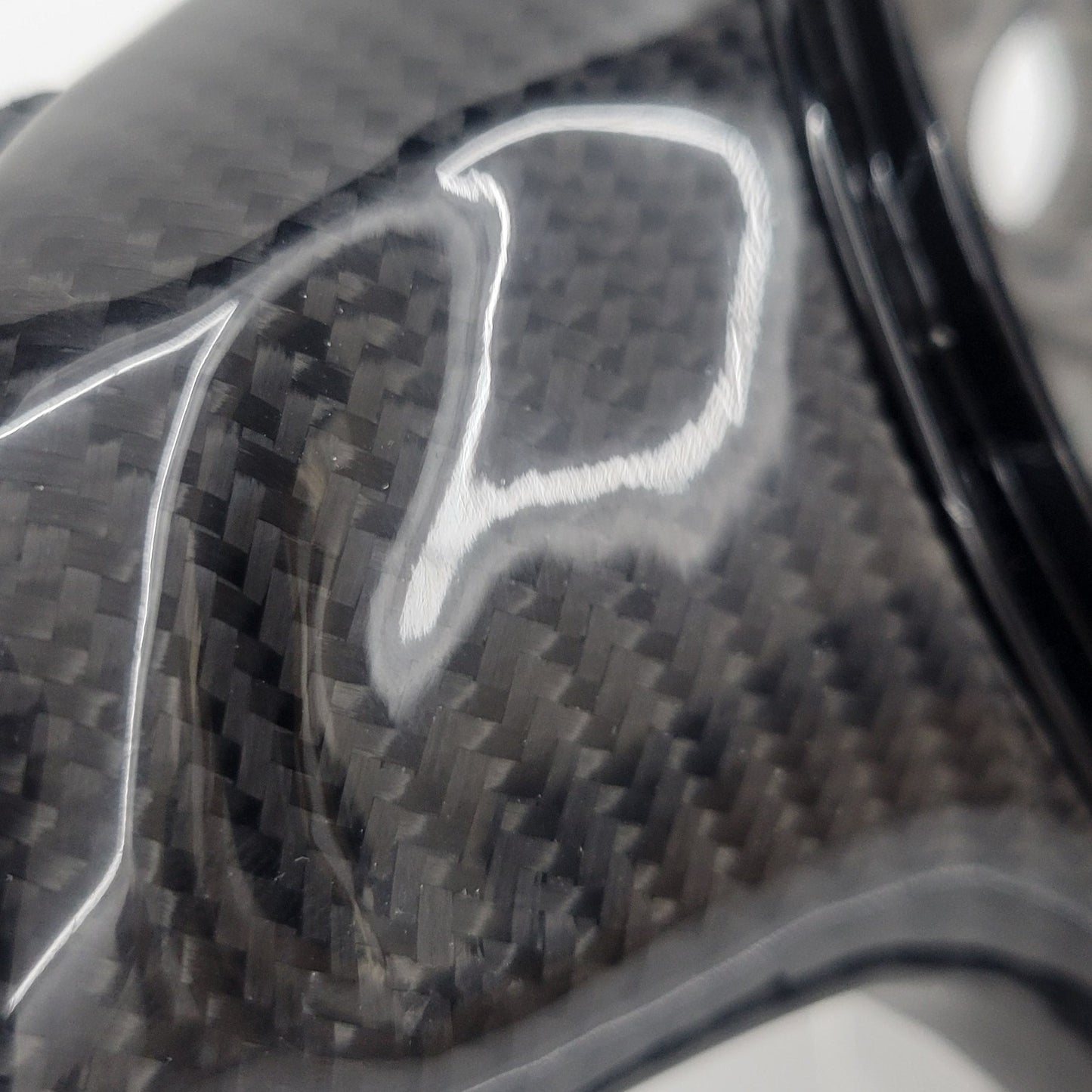 Volkswagen T6 Custom Carbon Fibre & Leather Flat Bottom Steering Wheel | Rising Blue Edition | T6 Transporter Non Multifunctional Version