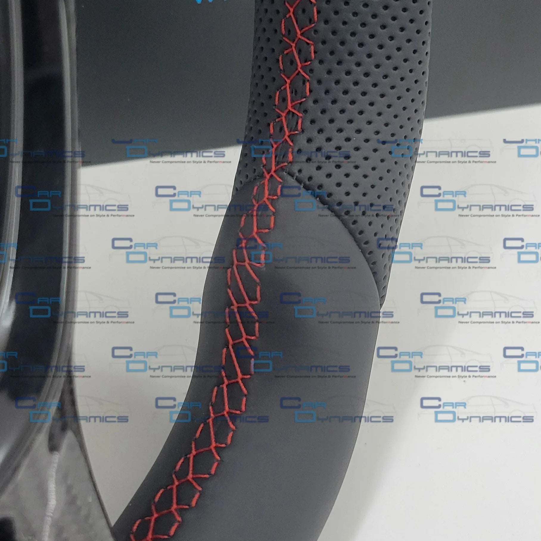 Tornado Red stitching
