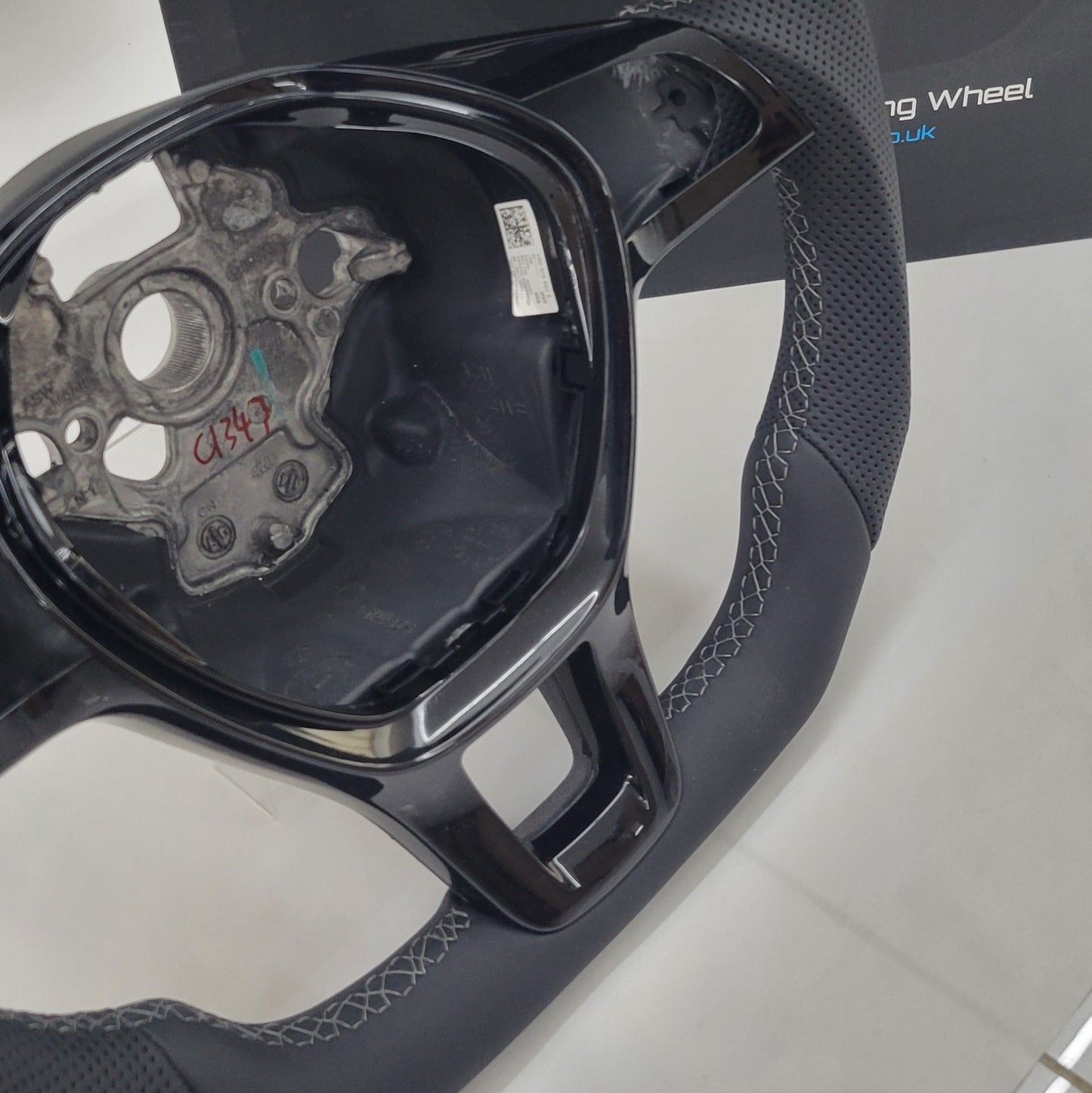 Volkswagen Transporter Leather Flat Bottom | Gloss Black Edition