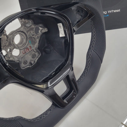 Volkswagen Transporter Leather Flat Bottom | Gloss Black Edition