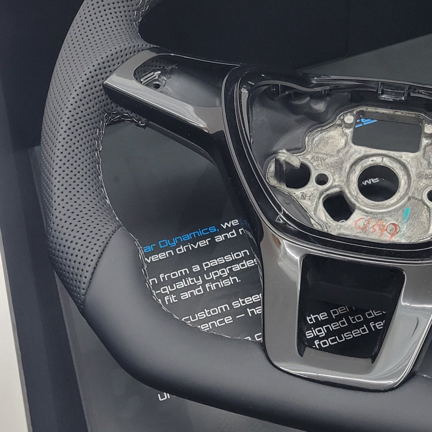 Volkswagen Transporter Leather Flat Bottom | Gloss Black Edition