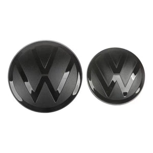 Volkswagen Blacked Out Front & Rear Emblem | Matte Black Badge Overlay