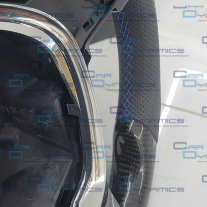 Volkswagen Custom Carbon Fibre Flat Bottom Steering Wheel Caddy | Florida Blue Edition